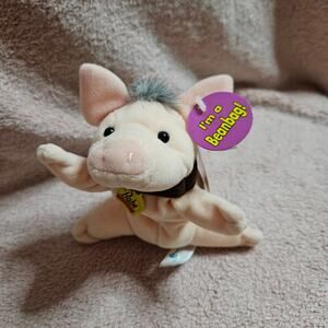 Vintage Babe the Pig Beanbag Friend Plush Toy 1998 Equity Toys